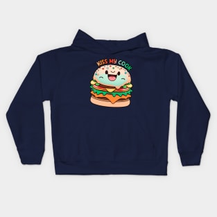 Kiss my cook burguer Kids Hoodie